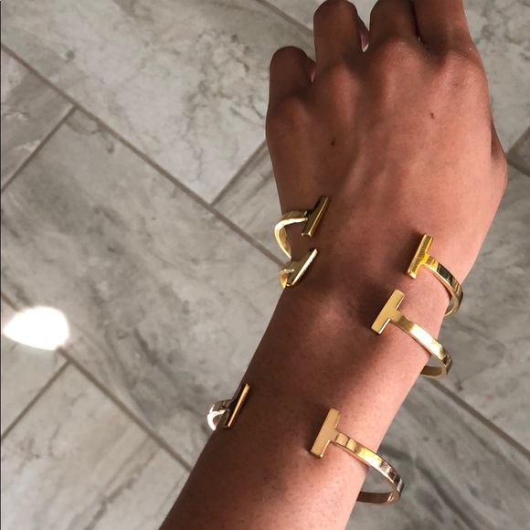 Rose Gold Stainless Steel Cuff Bangle Bracelets - Picture 2 of 7